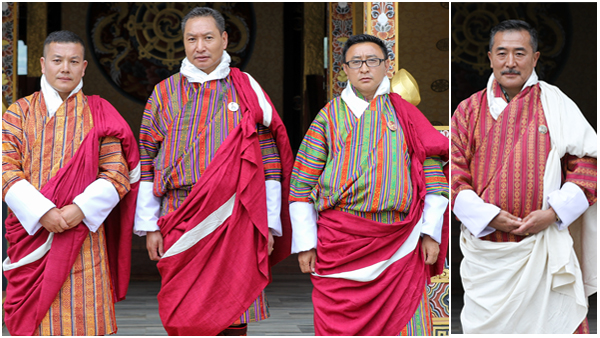 His Majesty The King Grants Dhar To New Dzongdas And Cabinet