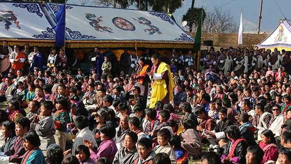 His Majesty grants audience in Trashigang