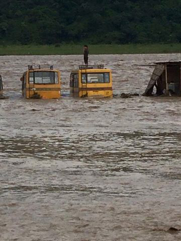 Amochhu flooding damages properties-