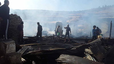 Houses gutted-Ura