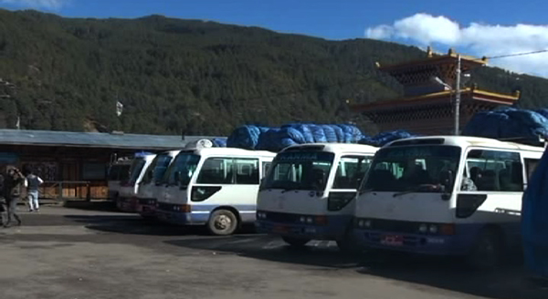 Passenger buses stranded in Bumthang-
