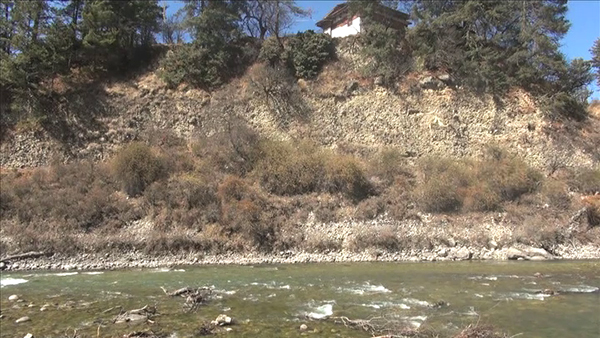 Chamkharchhu tributary diversion poses threat to centuries-old Lhakhang and nearby settlement