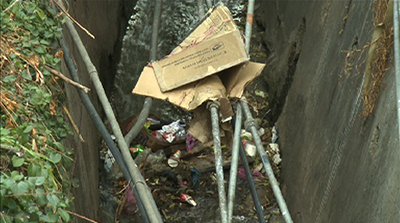 Drains, an alternate trashcan for Thimphu residents--