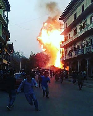 Fire in Samdrup Jongkhar razes a house affecting 11 people--