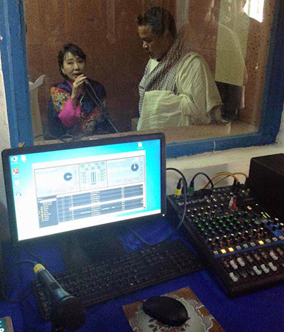 Queen Mother opens radio stations for Lhops Community---