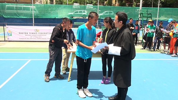 Tenzin Singye Dorji wins National Junior Tennis Championship