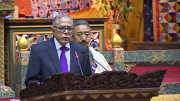 Bangladesh’s President speaks in Bhutanese parliament