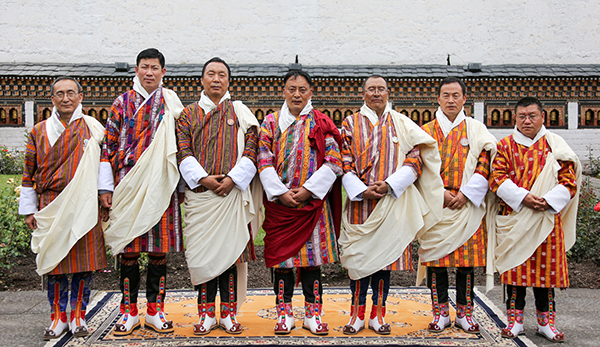 L-R: Karma Yeshey, Sonam Topgay, Sonam Wangchuk, Dasho Karma W Penjor, Dr. Ugen Dophu, Nim Dorji & Chencho Tshering
