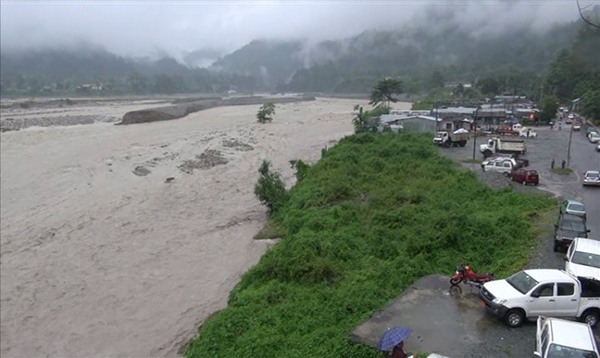 Sarpang town flooded