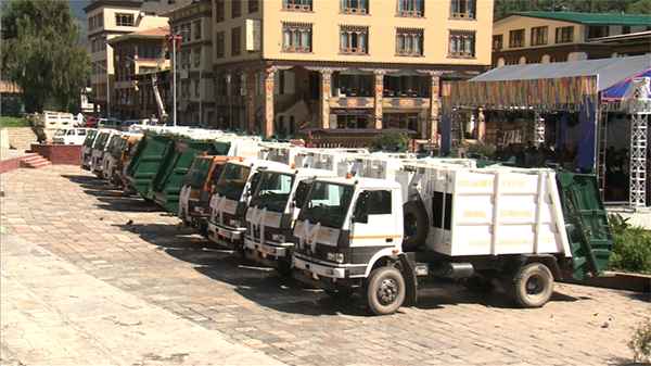 Thimphu Thromde receives 11 garbage trucks