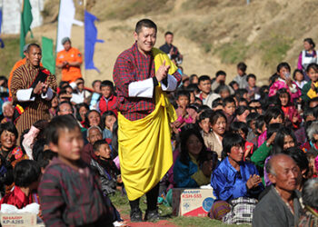 His Majesty grants audience in Trashigang