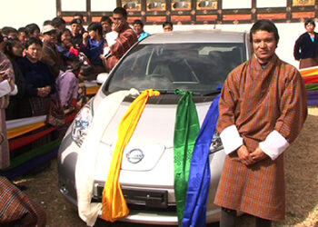 Farmer from Punakha wins Nissan Leaf