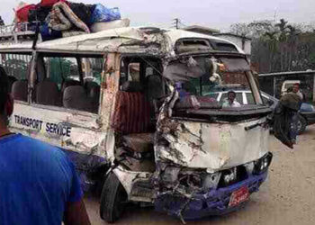 Passenger bus collides with a truck killing three