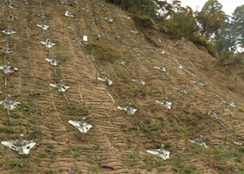 A mechanism to prevent slides along highways