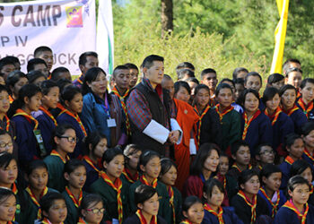 His Majesty grants audience to scouts