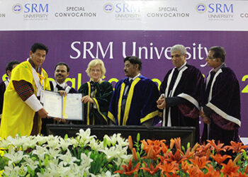 Bhutanese teacher receives gold medal from an Indian university