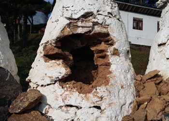 Chorten vandalised