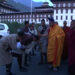 Central Monk Body walks to their winter residence