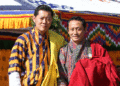 His Majesty confers Red Scarf to Dasho Karma Tshiteem