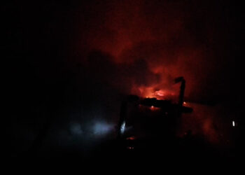 Two-storied traditional house razed