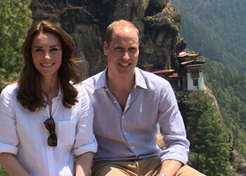 Duke and Duchess of Cambridge hike to Taktshang