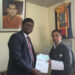 Indian Embassy hands over a cheque of Nu 425 M