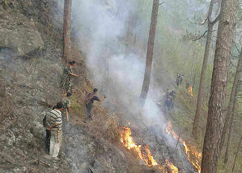 Rain helps contain fire