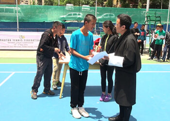Tenzin Singye Dorji wins National Junior Tennis Championship