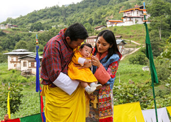 His Majesty visits Dungkhar