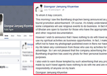 Rinpoche reacted because some travel agents were swindling people: Rinpoche’s Attendant