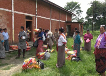 His Majesty grants food items to flood victims of Sarpang