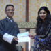 GoI hands over a cheque of Nu 500 M to Bhutan