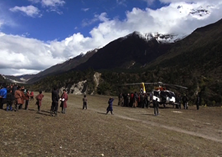 Helicopter service benefits people of Lunana