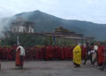 His Holiness arrives in Punakha