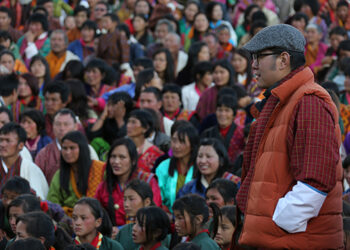 His Majesty spends coronation day with thousands at Wangdue
