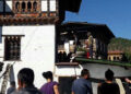 Fire damages traditional building in Punakha