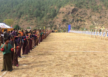 Students in the East participate in Archery Competition