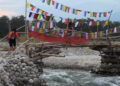 Temporary bridges, a boon to the people living across Mao River