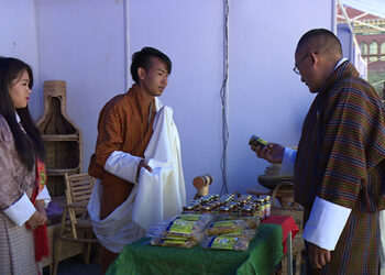Zhemgang youth cooperative group showcase their products