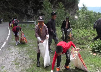 Chhudzom to Phuentshogling highway cleaned