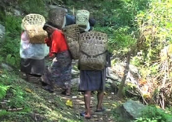 Laisingri Villagers still carry water on their backs