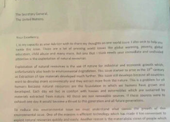 Bhutanese student’s letter competes in international competition