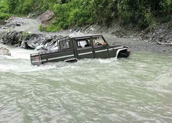 Rain-fed rivers flood road to Lauri and Serthig