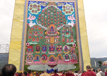 His Holiness consecrates Ngyoendro Tshokzhi Thongdrel