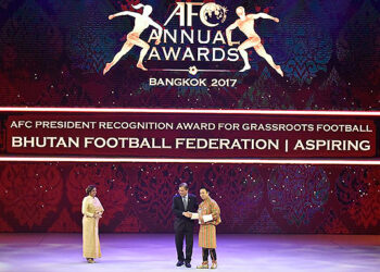 BFF honoured with AFC President Recognition Award