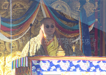 HH the Je Khenpo presides over Moenlam Chenmo in Thimphu