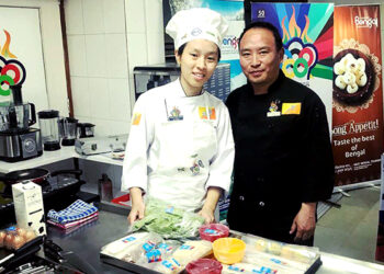 Trainee from RITH representing Bhutan at 4th Young Chef Olympiad in India