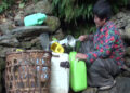 Kalzang-ri Village water crisis: people drink water from pond