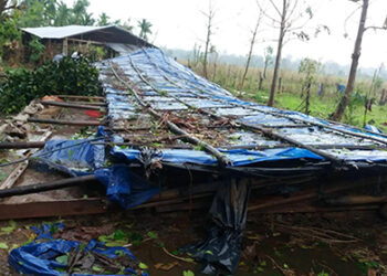 Windstorm leaves a trail of destruction in Dargyethang in Shompangkha
