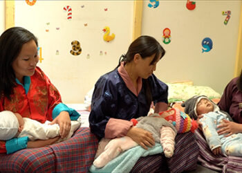 Rinchen HSS sets up cradle room for female teachers to breastfeed babies